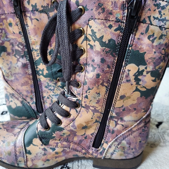 Mossimo Supply Co. Floral Print Combat Boots - Picture 5 of 7